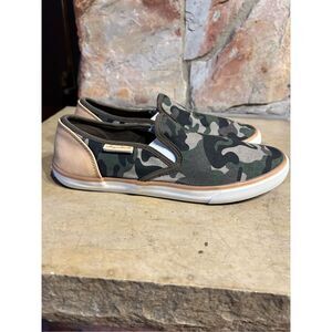 Margaritaville Camo Leather Slip On Casual Shoes Women’s Size 10